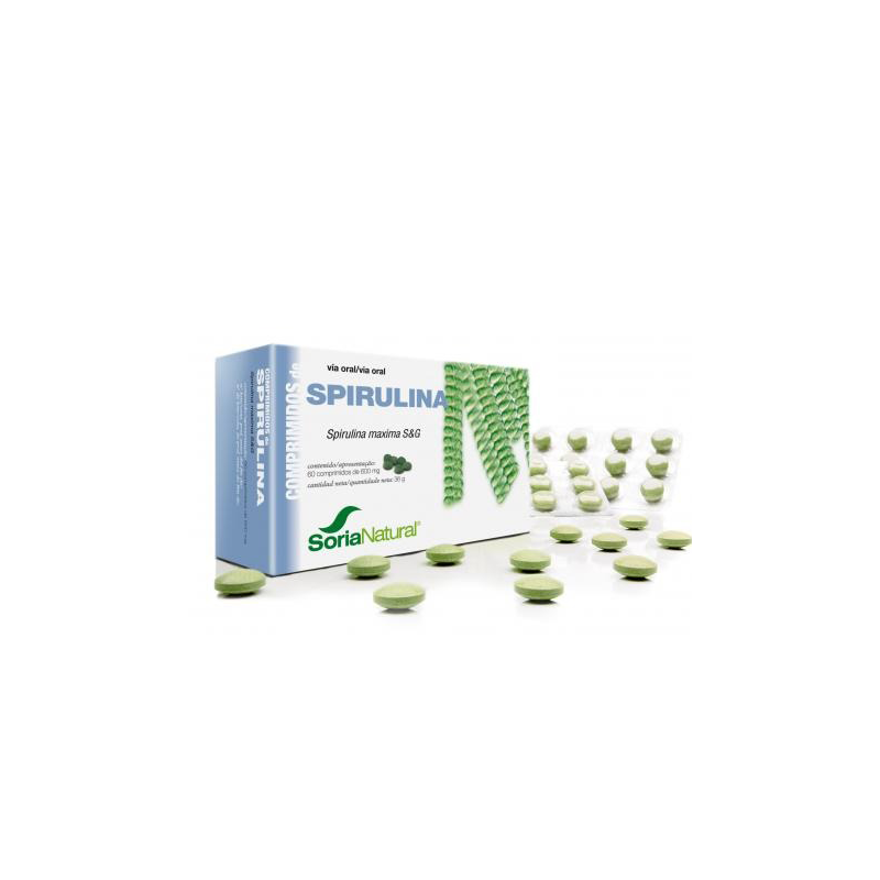 Spirulina 60 comprimidos Soria Natural . Herbolario Jacris